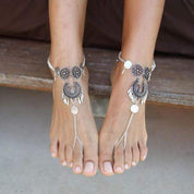 Joyas de tobillo descalzas de playa estilo bohemio