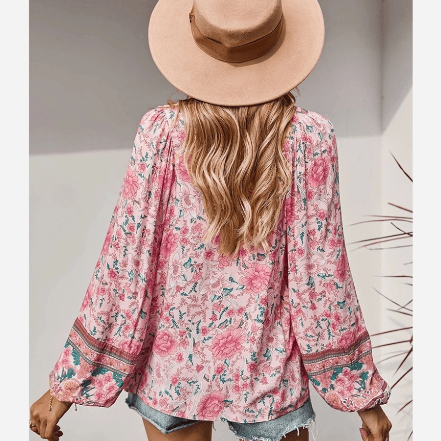 Blusa floral boho chic