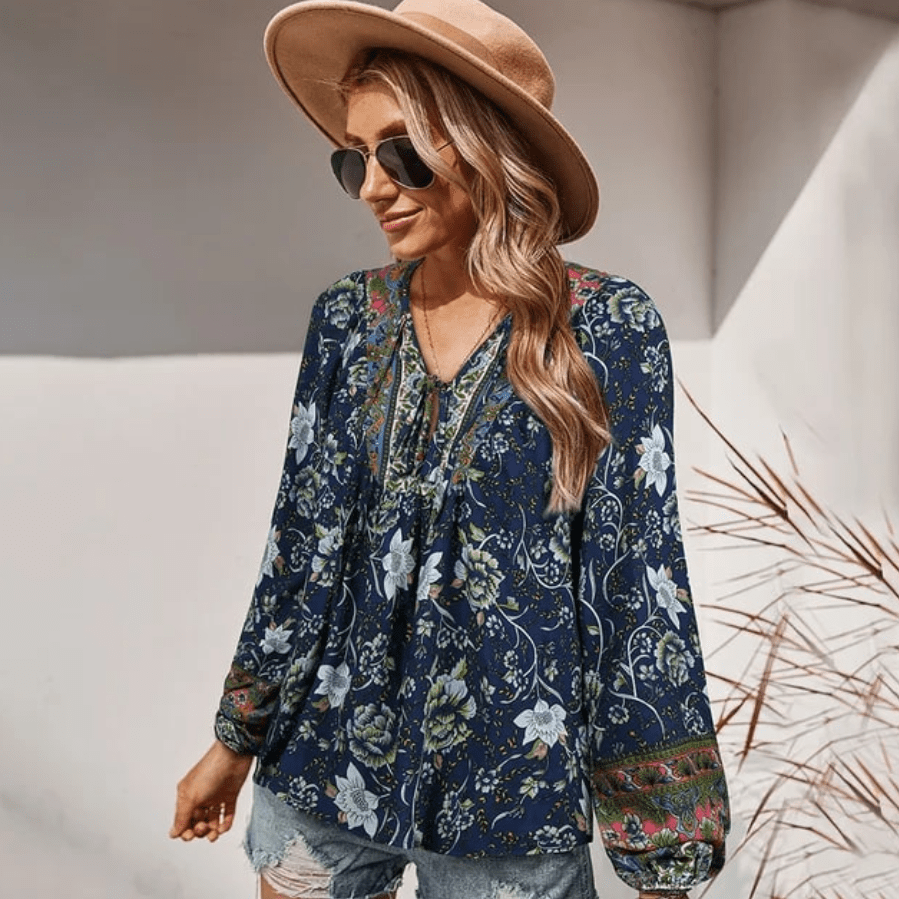 Blusa floral boho chic