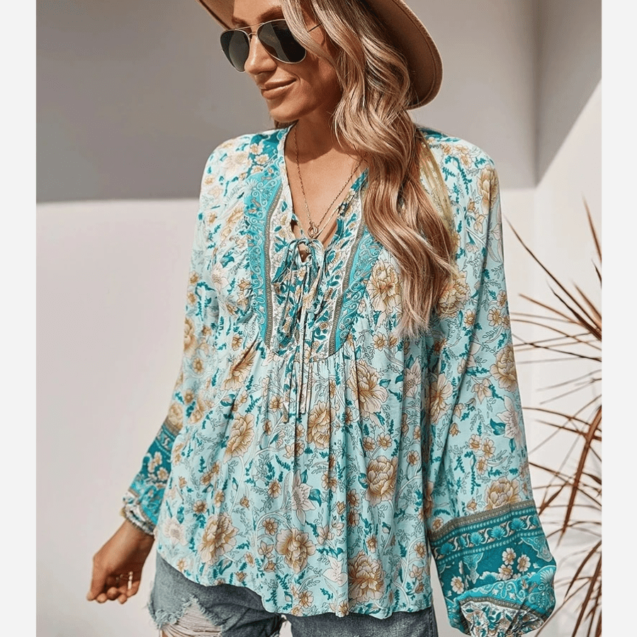 Blusa floral boho chic