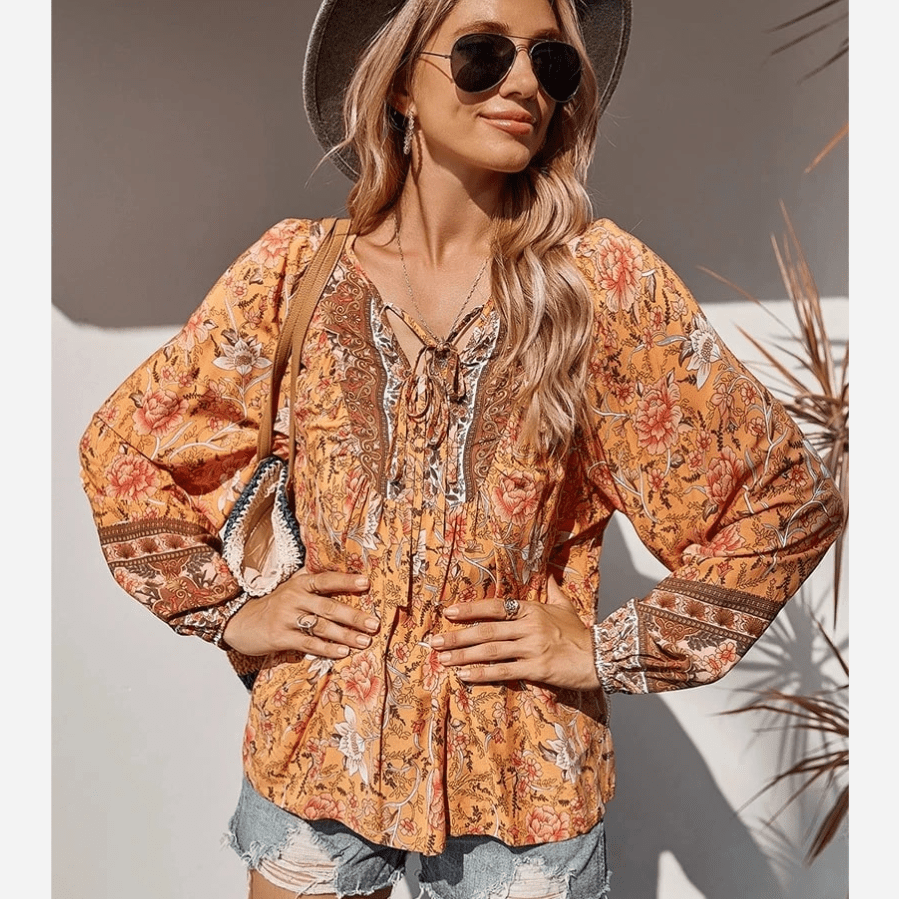 Blusa floral boho chic