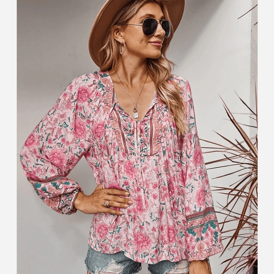 Blusa floral boho chic