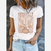 Camiseta con estampado de música country de Nashville
