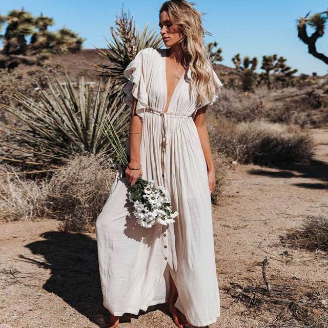 Vestido playero bohemio informal de verano