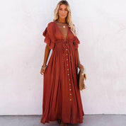 Vestido playero bohemio informal de verano