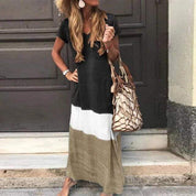 Vestido largo bohemio informal multicolor