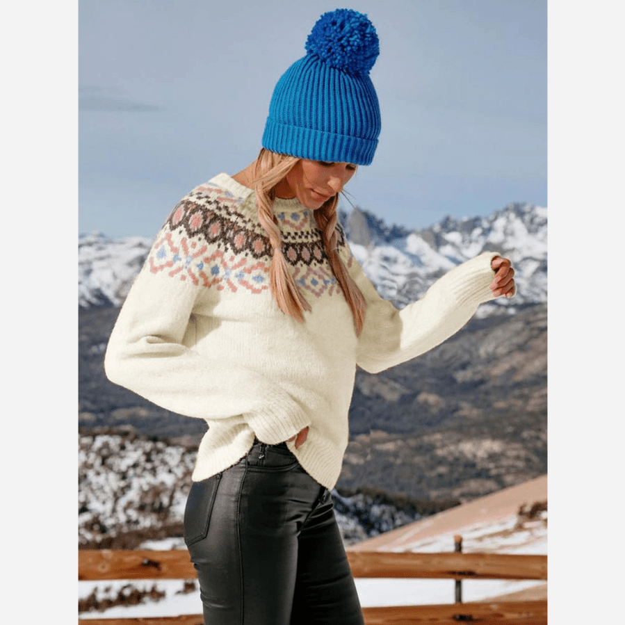 Suéter de punto vintage bohemio